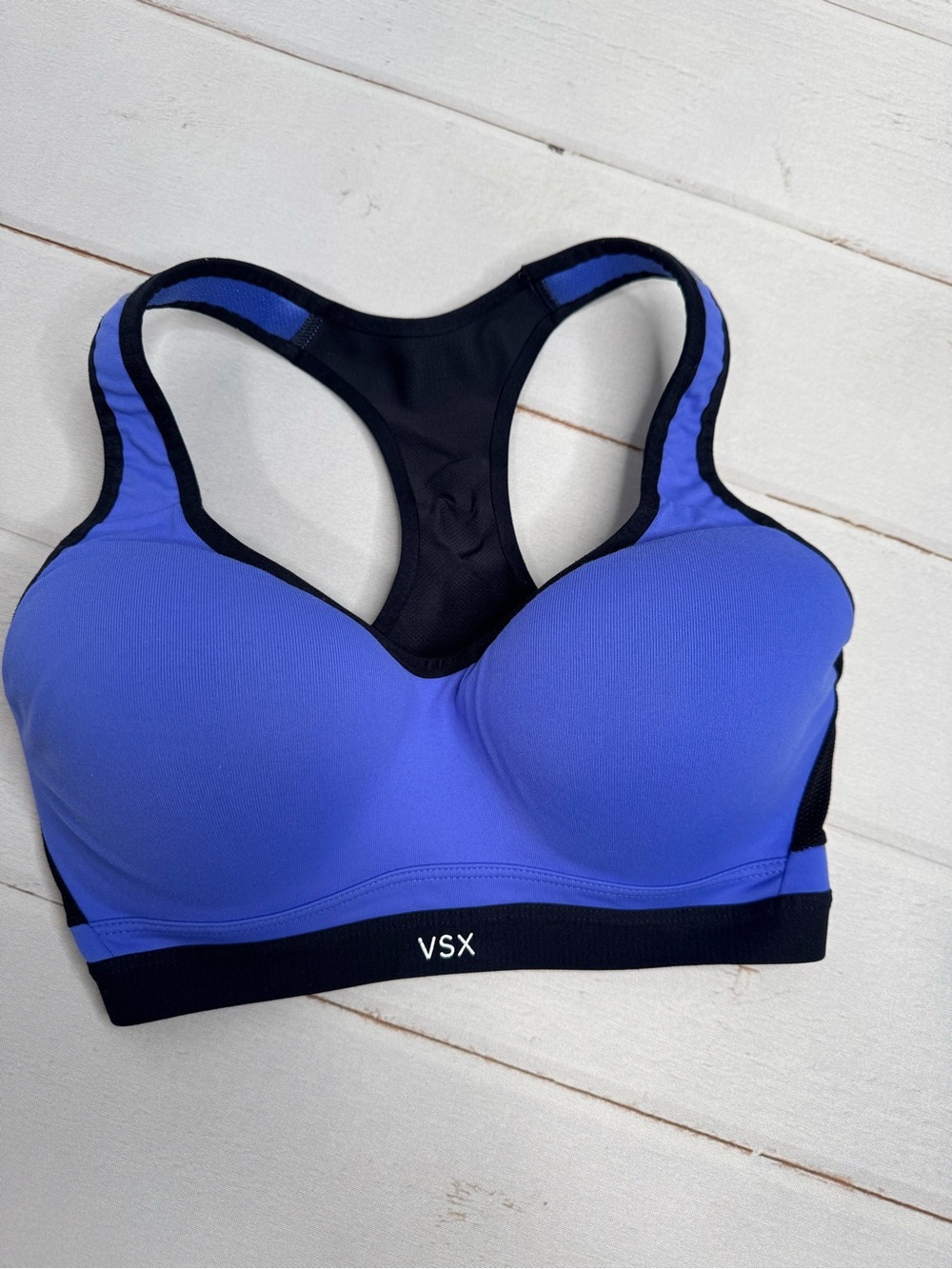 VSX Sport by Victoria's Secret Racerback Sports Bra Blue/Black 32D